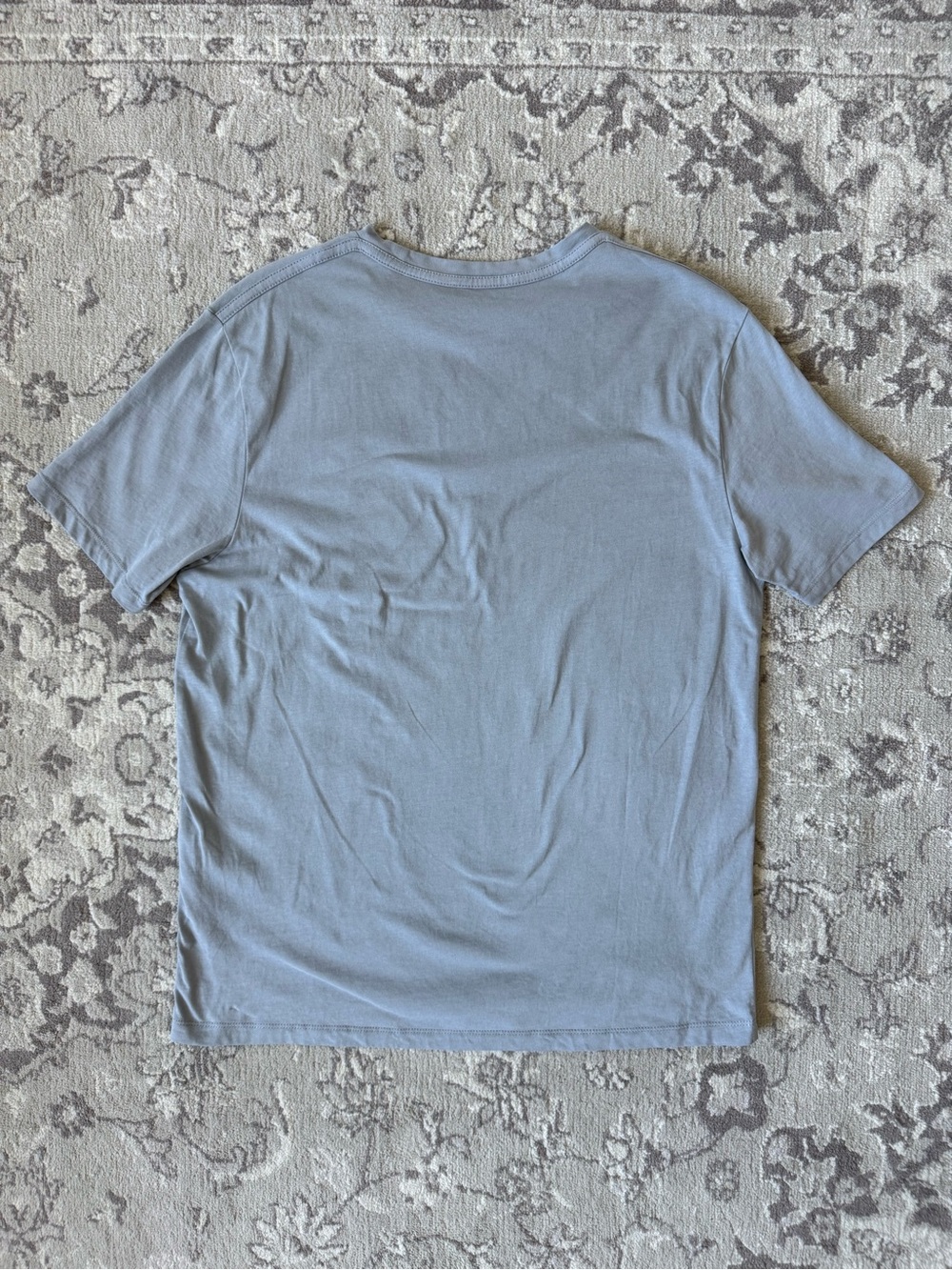 AllSaints Light Blue/Grey Crew Neck Tee in 100% Organic Cotton - Size L - Picture 2 of 7